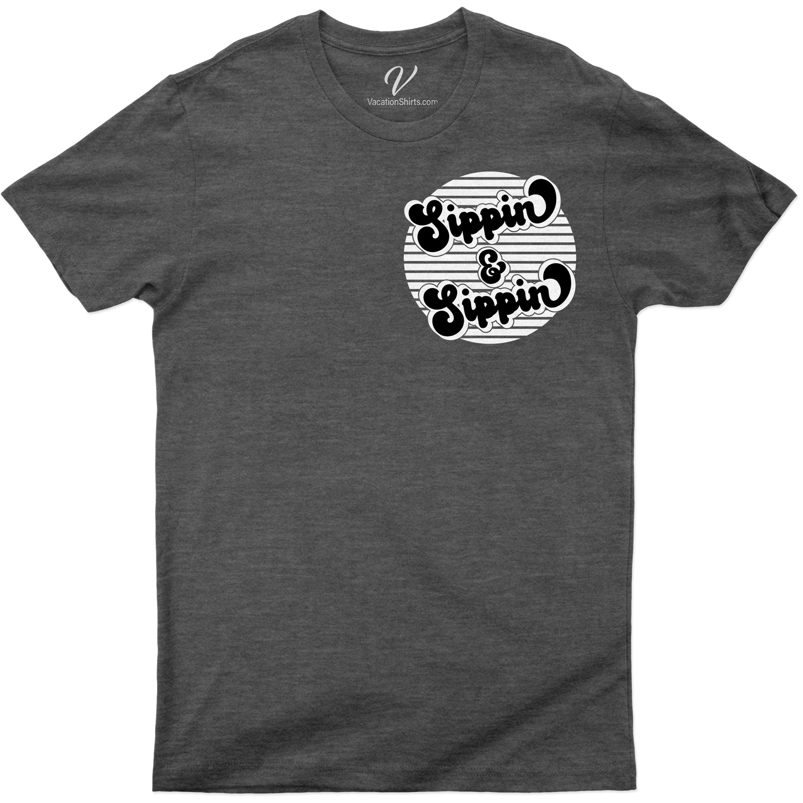 Relaxed Vibes Sippin' & Chillin' Graphic Vacation Tee Experience ultimate relaxation with our Relaxed Vibes Sippin' & Chillin' Graphic Vacation Tee. Perfect for beach vacations, this chill t-shirt combines casual comfort with a unique, summer graphic design. Ideal for travel, it's your go-to relaxing vacation apparel.