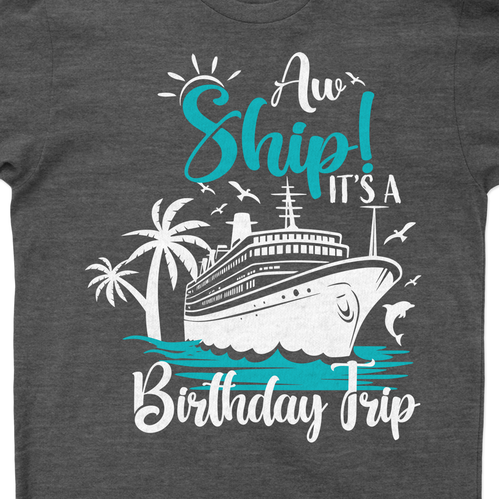 Ahoy Celebration - Cruise Themed Birthday Trip Tee Set sail in style with our Ahoy Celebration - Cruise Themed Birthday Trip Tee. Perfect for nautical birthday outfits, this sailing trip tee is a must-have for your ocean voyage birthday. Stand out at your boat party with this unique cruise birthday t-shirt!