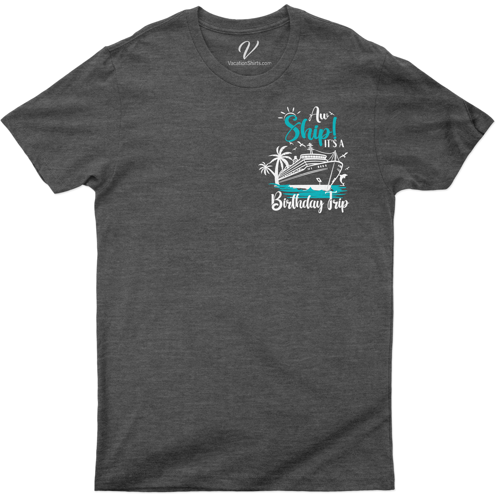 Ahoy Celebration - Cruise Themed Birthday Trip Tee Set sail in style with our Ahoy Celebration - Cruise Themed Birthday Trip Tee. Perfect for nautical birthday outfits, this sailing trip tee is a must-have for your ocean voyage birthday. Stand out at your boat party with this unique cruise birthday t-shirt!
