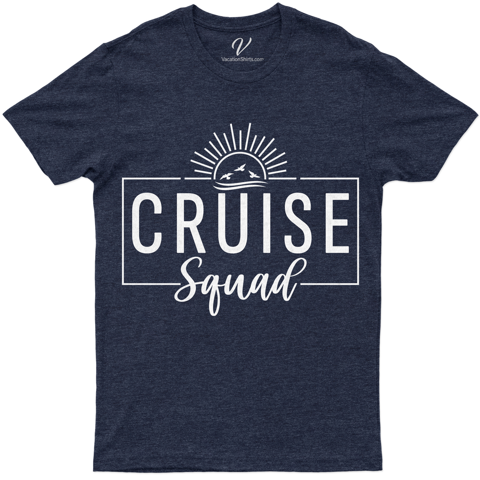 Cruise Squad - Sunshine and Seagulls Graphic Tee for Group Travel Set sail with our Cruise Squad Sunshine and Seagulls Graphic Tee! Perfect for group travel, this Sunshine Graphic Tee embodies the spirit of cruise clothing. A must-have Seagull Graphic T-Shirt for your Travel Squad, it's the ultimate Group Travel T-Shirt!