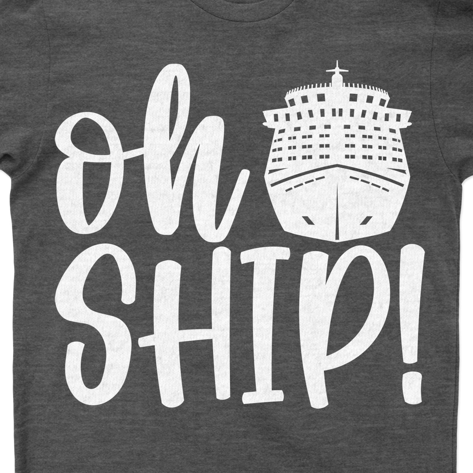Cruise Enthusiast Casual Tee - 'Oh Ship!' Graphic Vacation Shirt Set sail in style with our 'Oh Ship!' Cruise Enthusiast Casual Tee. This Nautical Graphic Tee is the perfect Casual Cruise Wear. Show your love for ocean voyages with our Vacation Graphic Shirts. Ideal for any Cruise Vacation Shirts collection!