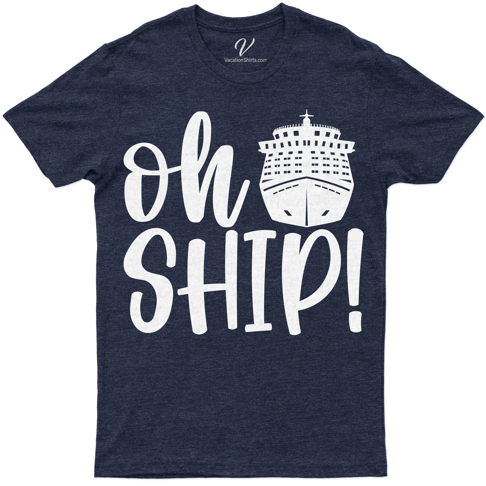 Cruise Enthusiast Casual Tee - 'Oh Ship!' Graphic Vacation Shirt Set sail in style with our 'Oh Ship!' Cruise Enthusiast Casual Tee. This Nautical Graphic Tee is the perfect Casual Cruise Wear. Show your love for ocean voyages with our Vacation Graphic Shirts. Ideal for any Cruise Vacation Shirts collection!