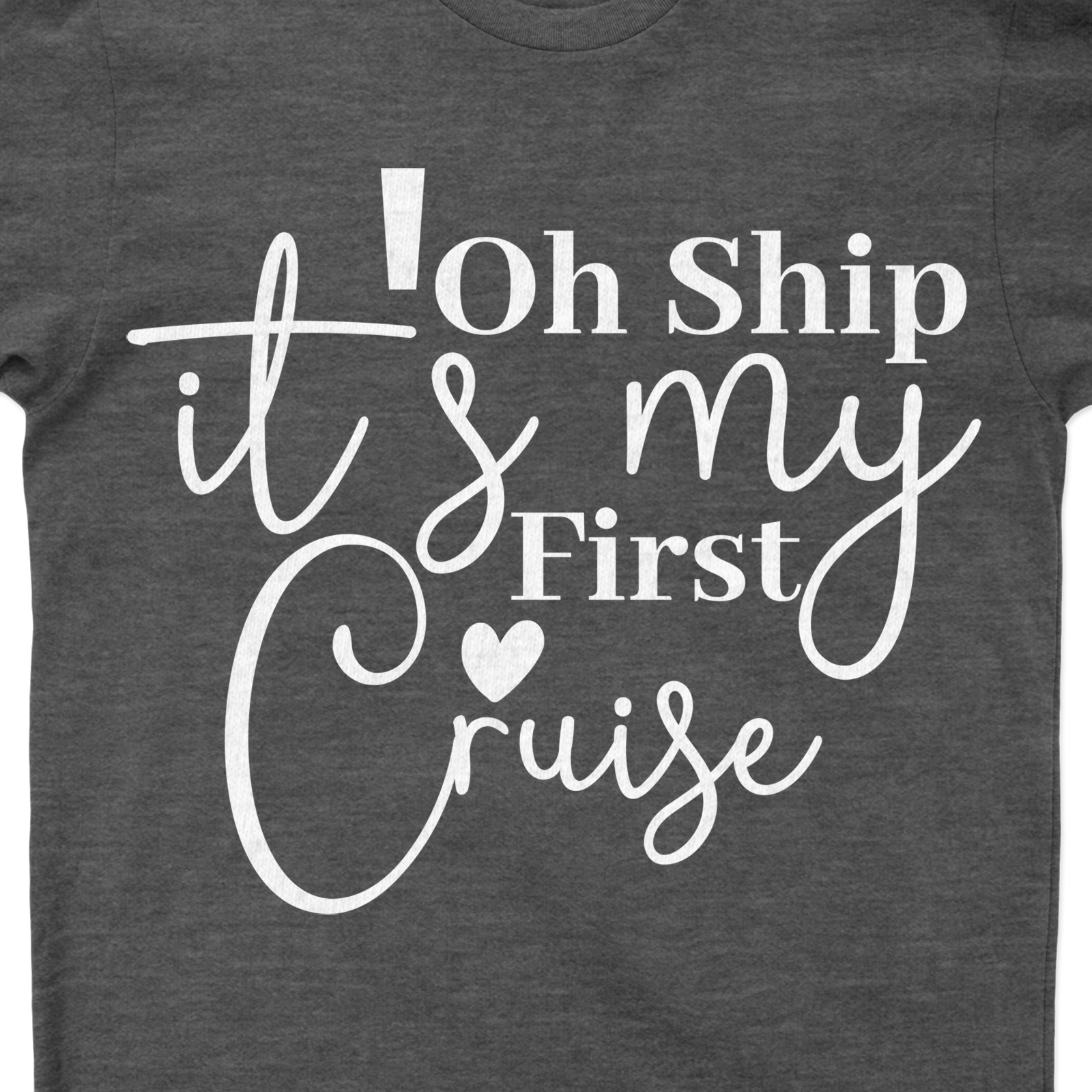 Oh Ship It's My First Cruise Fun Vacation Tee-Shirt Embark on your maiden voyage with our 'Oh Ship It's My First Cruise' tee! This fun vacation shirt, a must-have in cruise ship apparel, combines nautical themes with the excitement of first-time cruiser tees. Perfect for holiday cruise t-shirts lovers and ocean vacation tees enthusiasts.