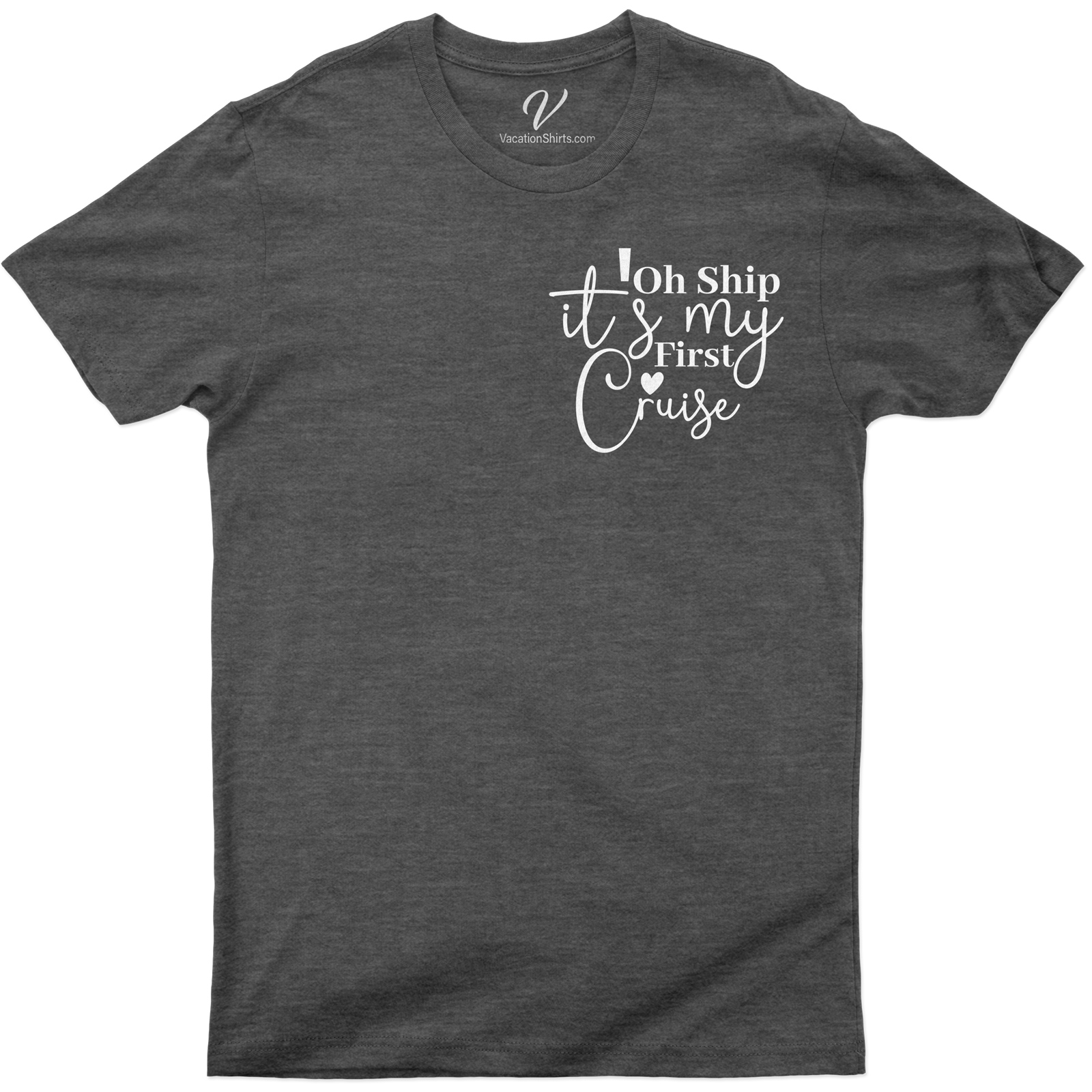 Oh Ship It's My First Cruise Fun Vacation Tee-Shirt Embark on your maiden voyage with our 'Oh Ship It's My First Cruise' tee! This fun vacation shirt, a must-have in cruise ship apparel, combines nautical themes with the excitement of first-time cruiser tees. Perfect for holiday cruise t-shirts lovers and ocean vacation tees enthusiasts.