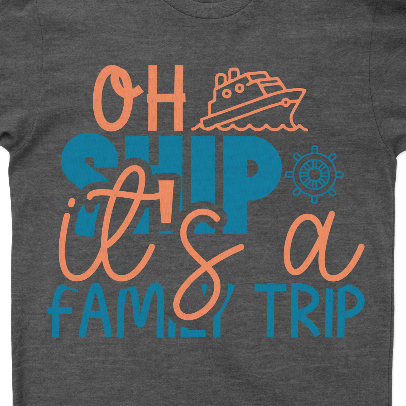 Oh Ship It's A Family Trip Fun Cruise Vacation Tee-Shirt Set sail in style with our 'Oh Ship It's A Family Trip' Tee-Shirt! This fun family trip tee is the perfect cruise vacation apparel. Our family cruise t-shirts are a must-have for your cruise themed outfits. Vacation family t-shirts that make a splash!