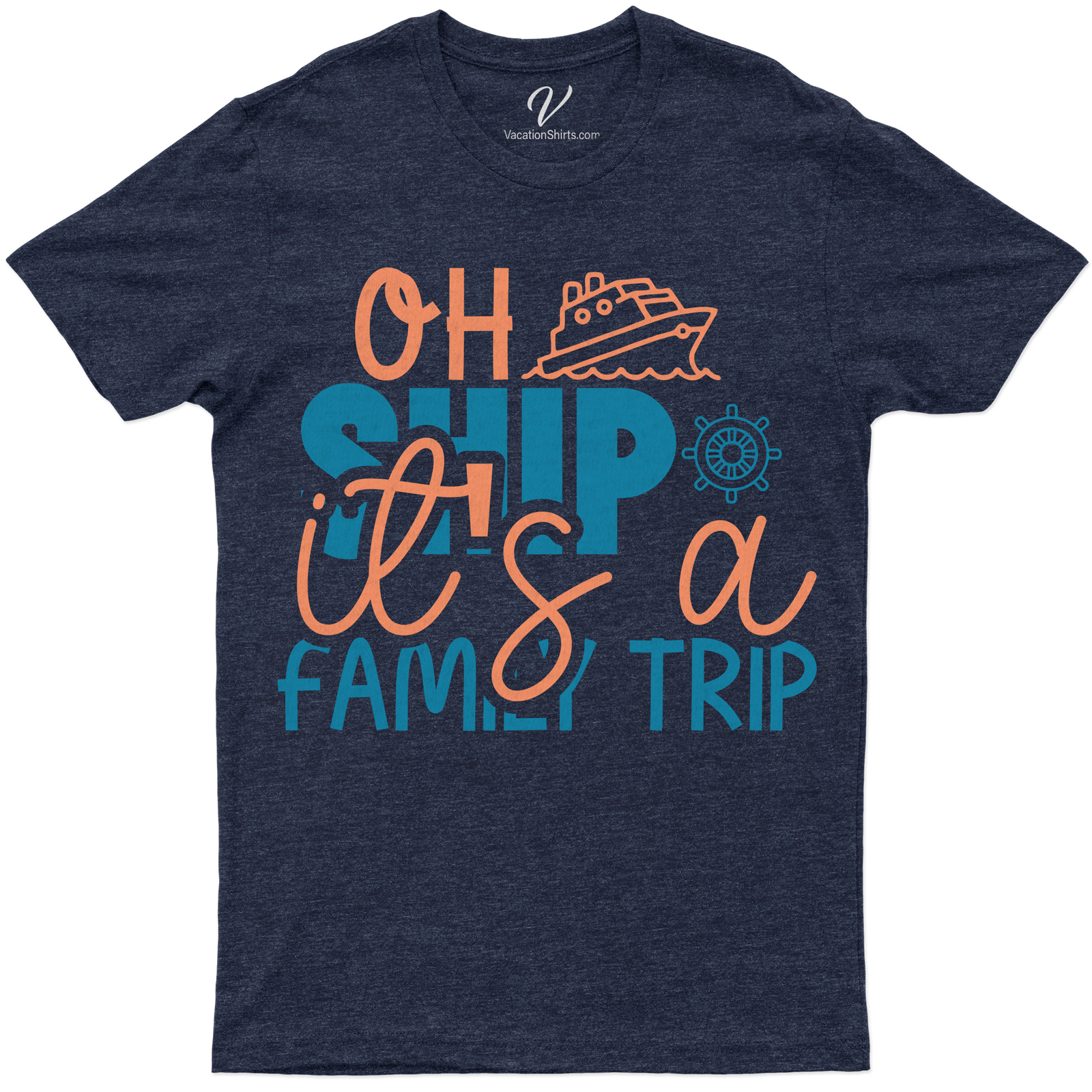 Oh Ship It's A Family Trip Fun Cruise Vacation Tee-Shirt Set sail in style with our 'Oh Ship It's A Family Trip' Tee-Shirt! This fun family trip tee is the perfect cruise vacation apparel. Our family cruise t-shirts are a must-have for your cruise themed outfits. Vacation family t-shirts that make a splash!