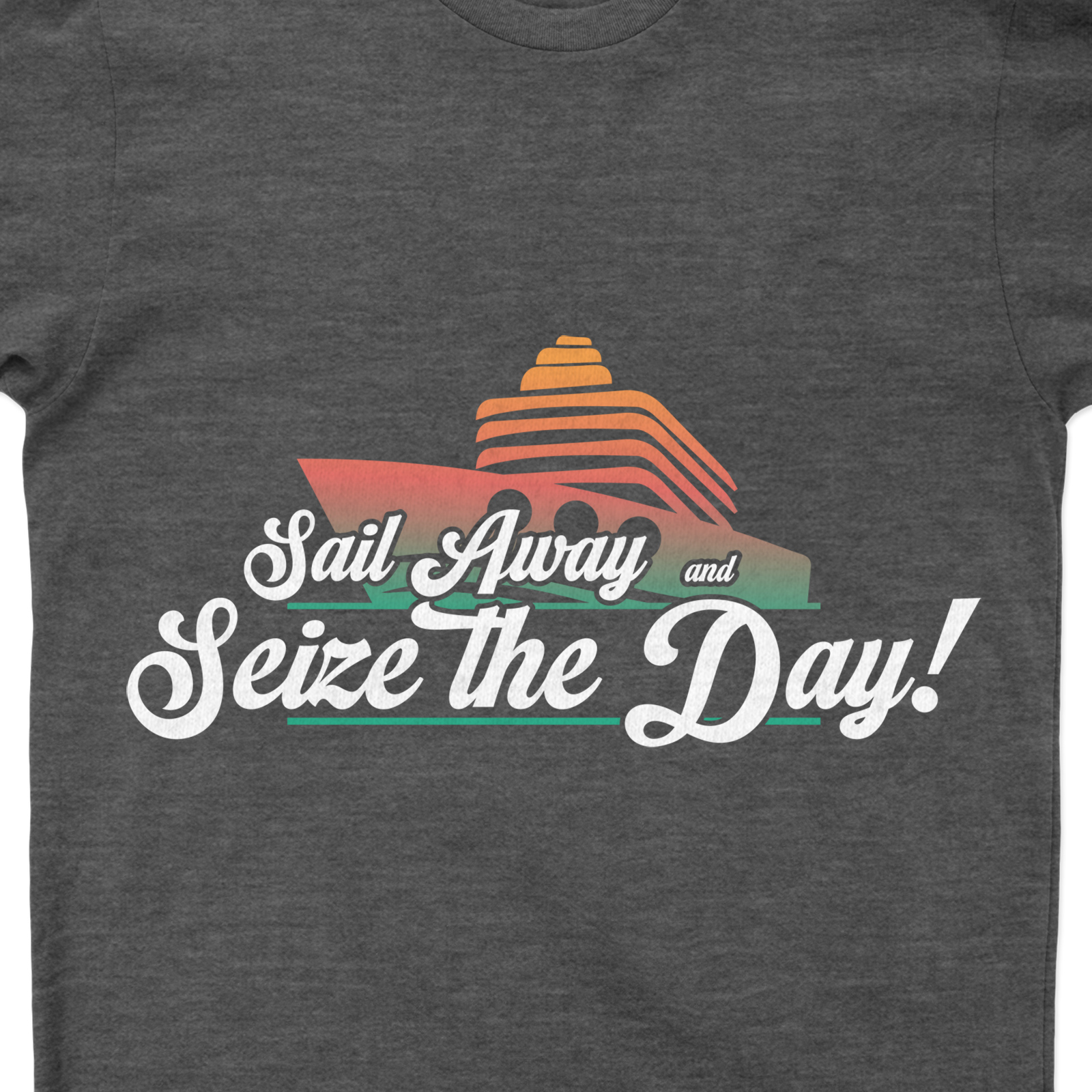 Sail Away and Seize the Day! - Nautical Graphic Tee from VacationShirts.com Seize the day with our 'Sail Away' Nautical Graphic Tee from VacationShirts.com! Perfect for your beach vacation, this summer graphic tee embodies ocean-inspired clothing. It's not just a sailing t-shirt, it's a boat-themed, travel graphic tee that encapsulates the spirit of adventure!