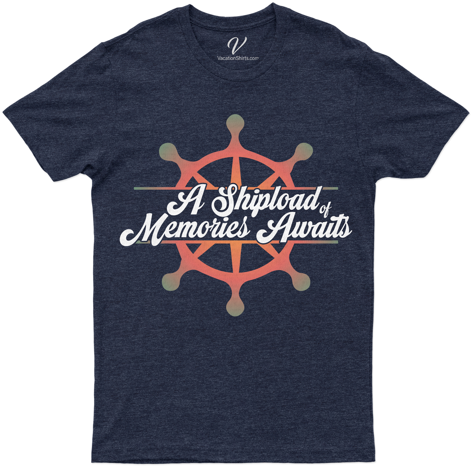 Nautical Compass Design 'Shipload of Memories Awaits' Vacation Tee Embark on a sea adventure with our Nautical Compass T-Shirt. This Vacation Tee Design, 'Shipload of Memories Awaits', is your perfect Maritime Fashion Tee. Dive into the ocean voyage with our Sailing Vacation Clothing, a must-have in Nautical Design Apparel.