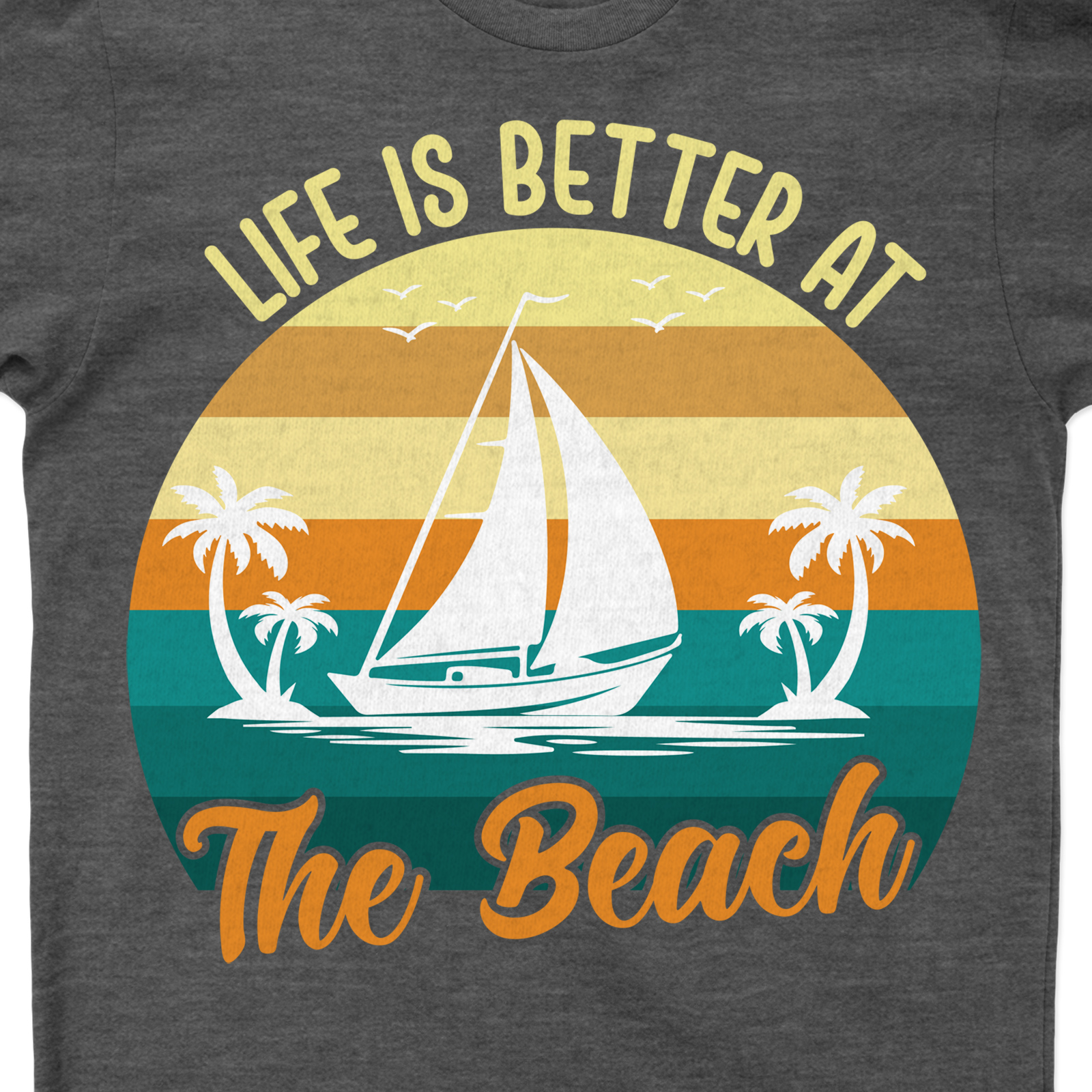Life is Better at The Beach - Nautical Theme Vacation Tee Experience the coastal bliss with our 'Life is Better at The Beach' Vacation Tee. This Nautical Theme Shirt, part of our Beach Vacation Tees collection, embodies the Beach Life spirit. It's not just Beach Themed Clothing, it's a lifestyle!