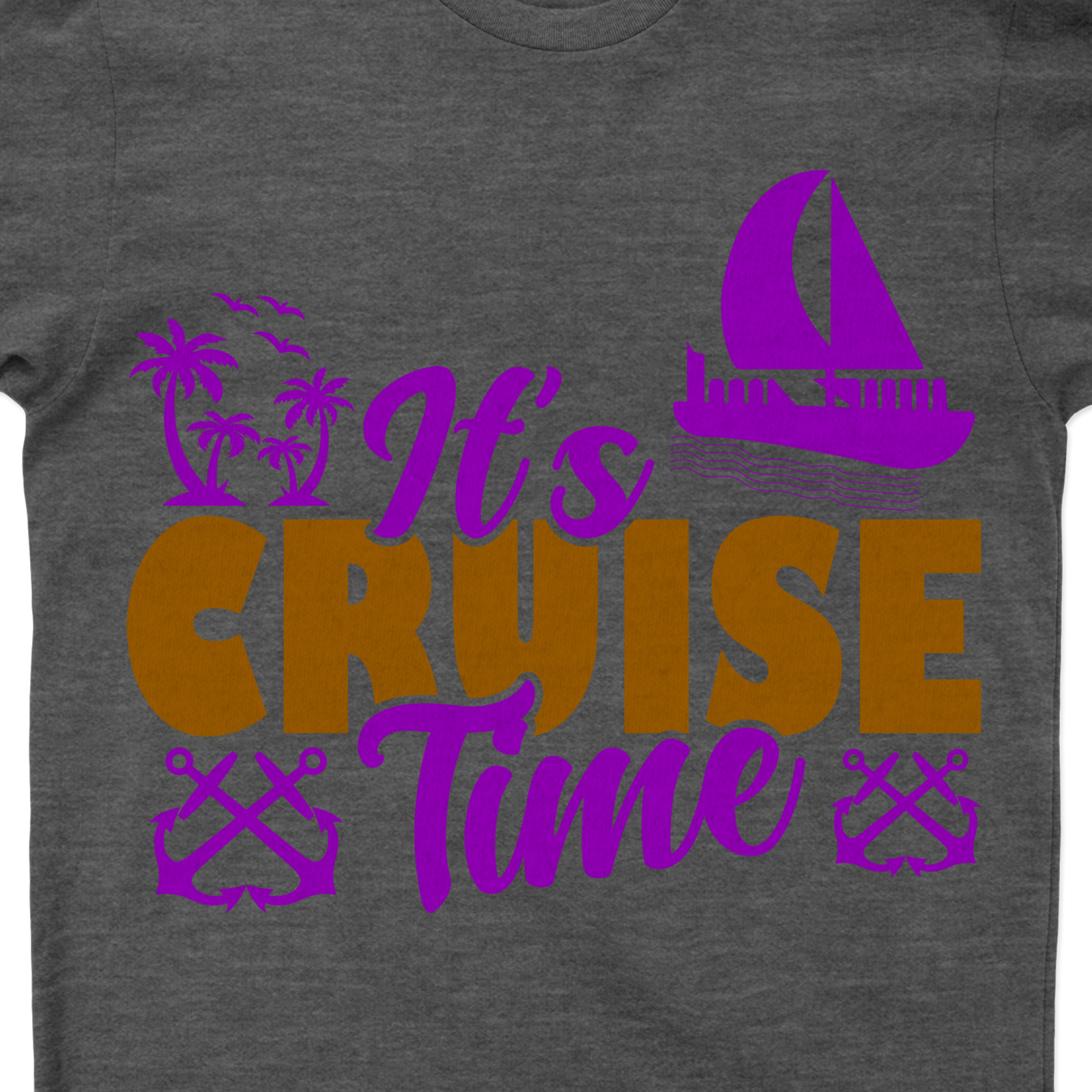 Tropical Getaway 'It's Cruise Time' Graphic Tee - VacationShirts.com Exclusive Experience the ultimate summer vibe with our VacationShirts.com Exclusive, 'It's Cruise Time' Graphic Tee. This Tropical Getaway Apparel, a must-have for Cruise Vacation Clothing, uniquely combines Tropical Cruise Shirts and Vacation Graphic Tees for an exciting beach vacation look.
