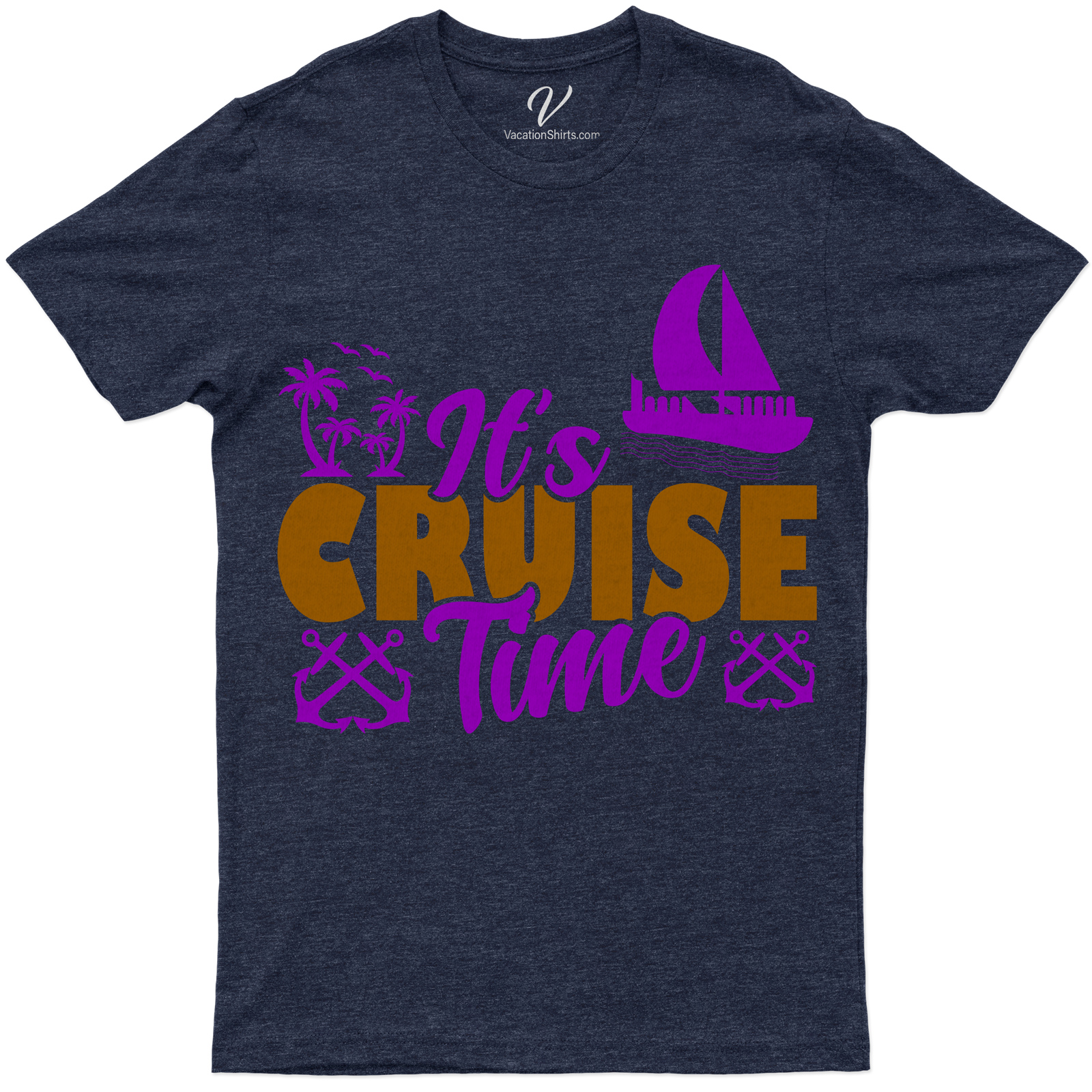 Tropical Getaway 'It's Cruise Time' Graphic Tee - VacationShirts.com Exclusive Experience the ultimate summer vibe with our VacationShirts.com Exclusive, 'It's Cruise Time' Graphic Tee. This Tropical Getaway Apparel, a must-have for Cruise Vacation Clothing, uniquely combines Tropical Cruise Shirts and Vacation Graphic Tees for an exciting beach vacation look.