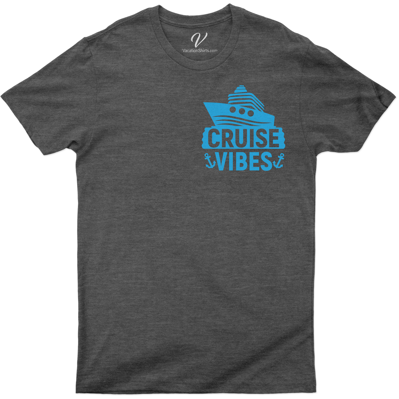 Ocean Liner 'Cruise Vibes' Casual Vacation Tee - Nautical Theme Comfort Wear Experience the sea's serenity with our 'Cruise Vibes' Tee. This Nautical Theme Apparel is your perfect Ocean Liner Casual Wear. Our Cruise Vacation T-Shirts are the epitome of Comfort Vacation Clothing. Set sail in style with our Maritime Theme T-Shirts!