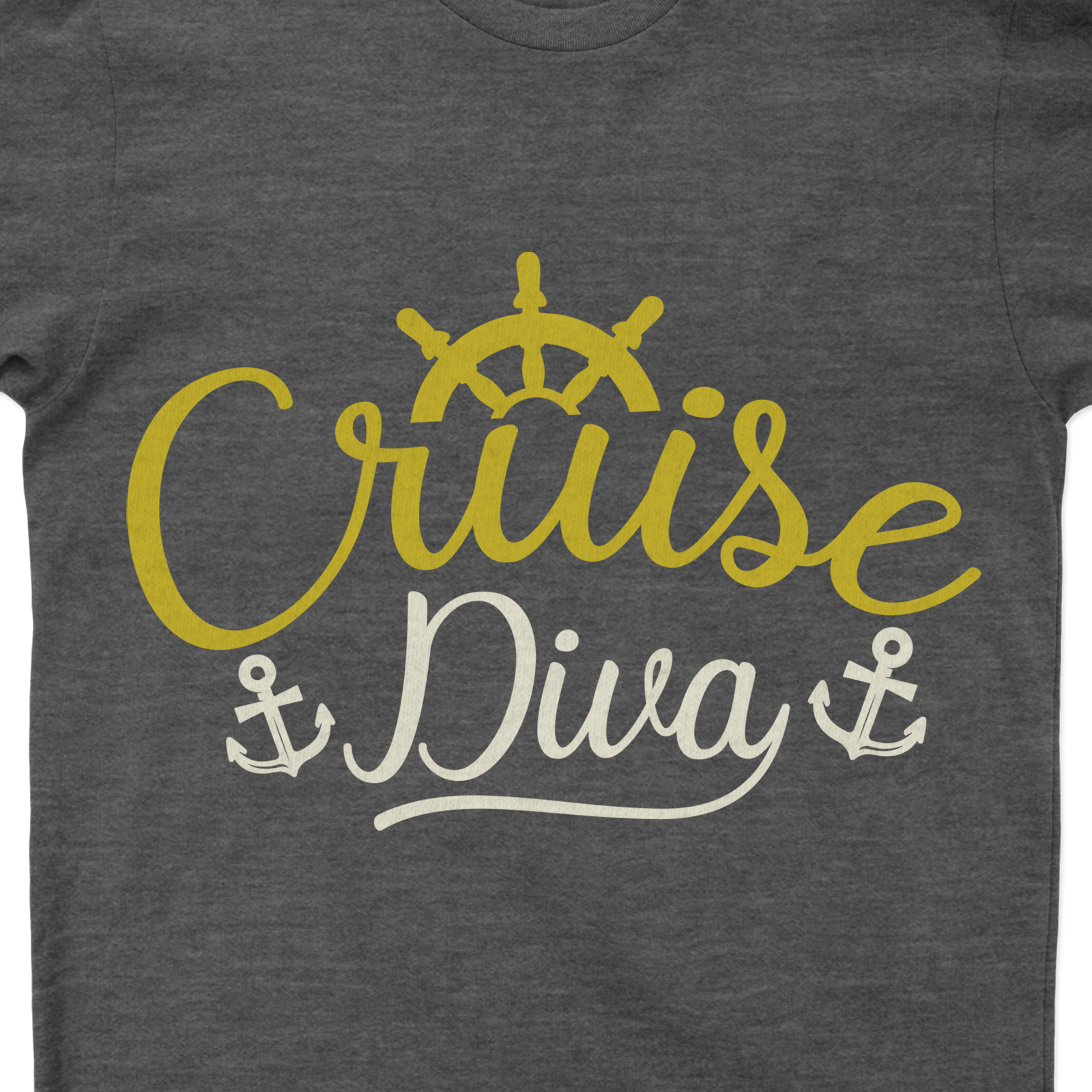 Cruise Diva Nautical-Themed Graphic Tee for Women Unleash your inner Cruise Diva with our Nautical-Themed Graphic Tee for Women. This sea-inspired, women's cruise apparel combines comfort and style, making it a must-have for your ocean adventures. It's more than just a nautical graphic tee, it's a statement!