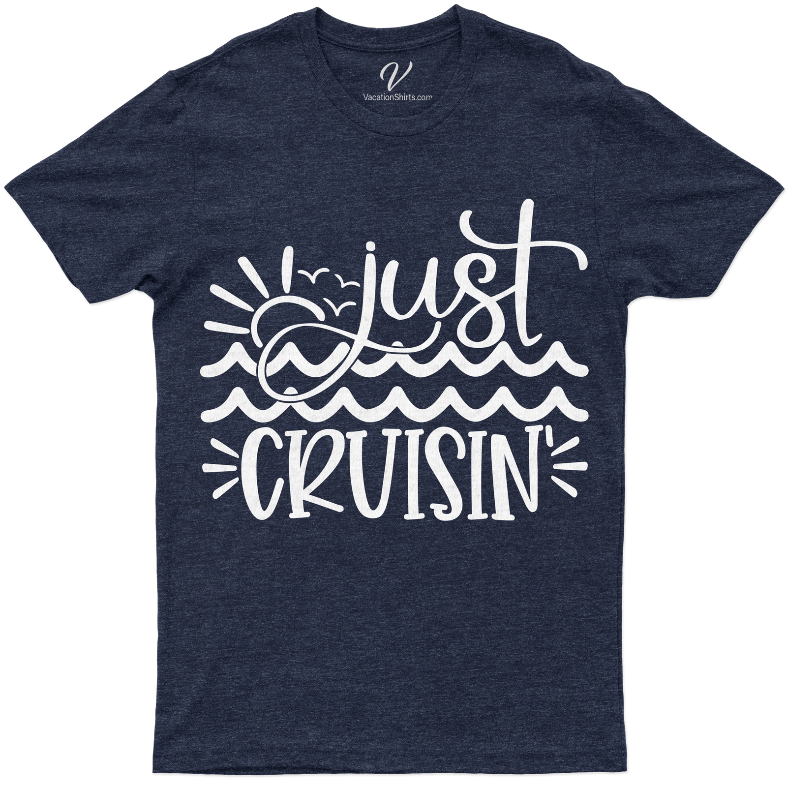 Just Cruisin' - Casual Graphic Tee for Cruise & Beach Vacations Get ready to sail with Just Cruisin' - Casual Graphic Tee, your perfect Cruise Vacation T-Shirt. This Beach Vacation Tee is your ideal Casual Cruise Wear, designed with vibrant Vacation Graphic Tees, adding a fun twist to your Casual Beach Shirts collection.