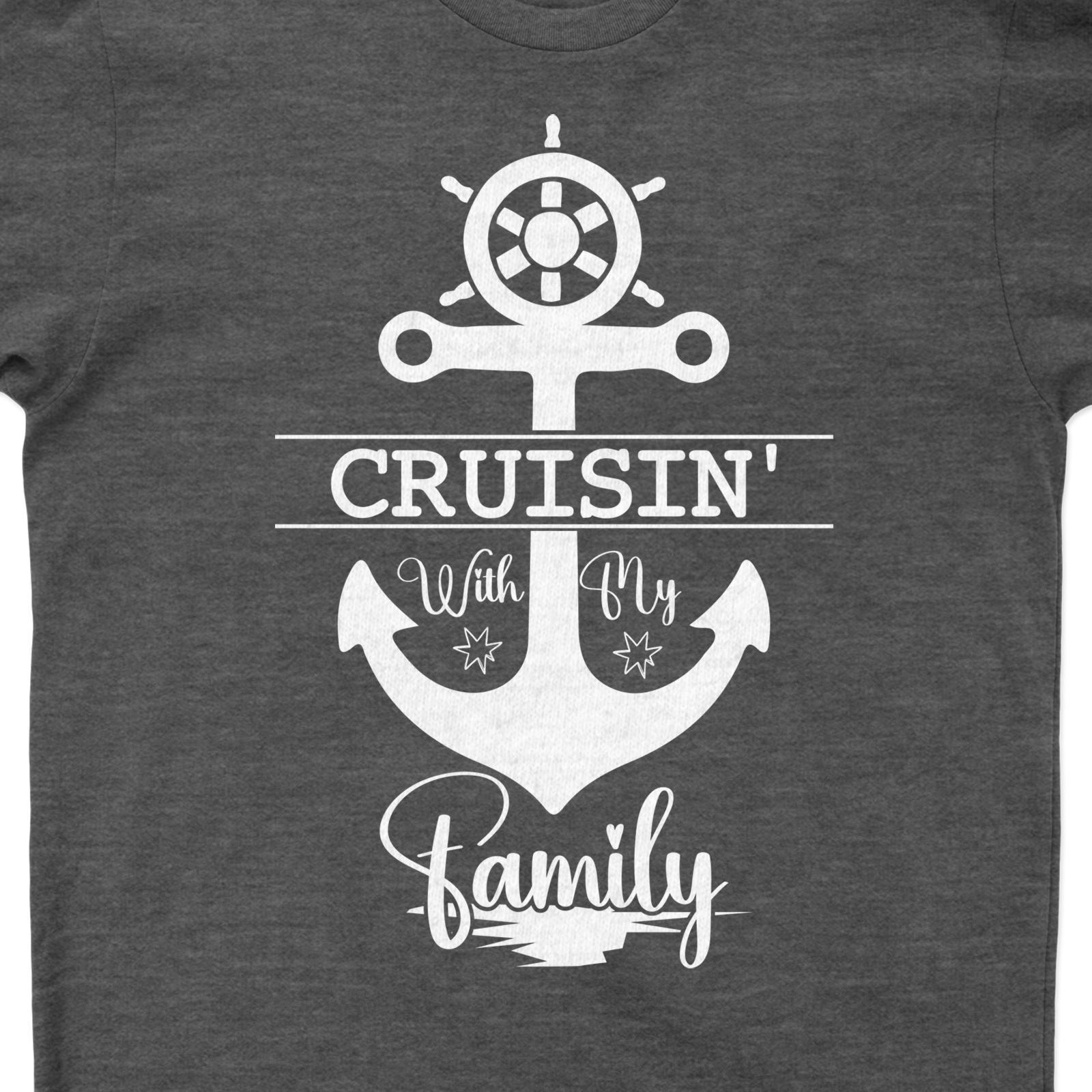 Nautical Family Cruise Vacation Tee - 'Cruisin' With My Family' Graphic Set sail in style with our 'Cruisin' With My Family' Graphic Tee! Perfect for your Family Cruise Vacation, this Nautical Family Tee is the ultimate Cruise Vacation Apparel. Stand out on deck in our Nautical Cruise T-Shirt, the must-have Family Cruise Outfit!