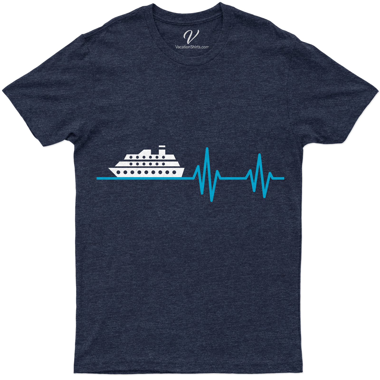 Cruise Heartbeat Graphic Tee - Nautical Vacation Shirt from VacationShirts.com Experience the thrill of sailing with our Cruise Heartbeat Graphic Tee from VacationShirts.com. This Nautical Vacation Shirt, a standout in our Cruise Shirts collection, captures the pulse of your dream getaway. Perfect Cruise Vacation Apparel for your nautical-themed adventures!