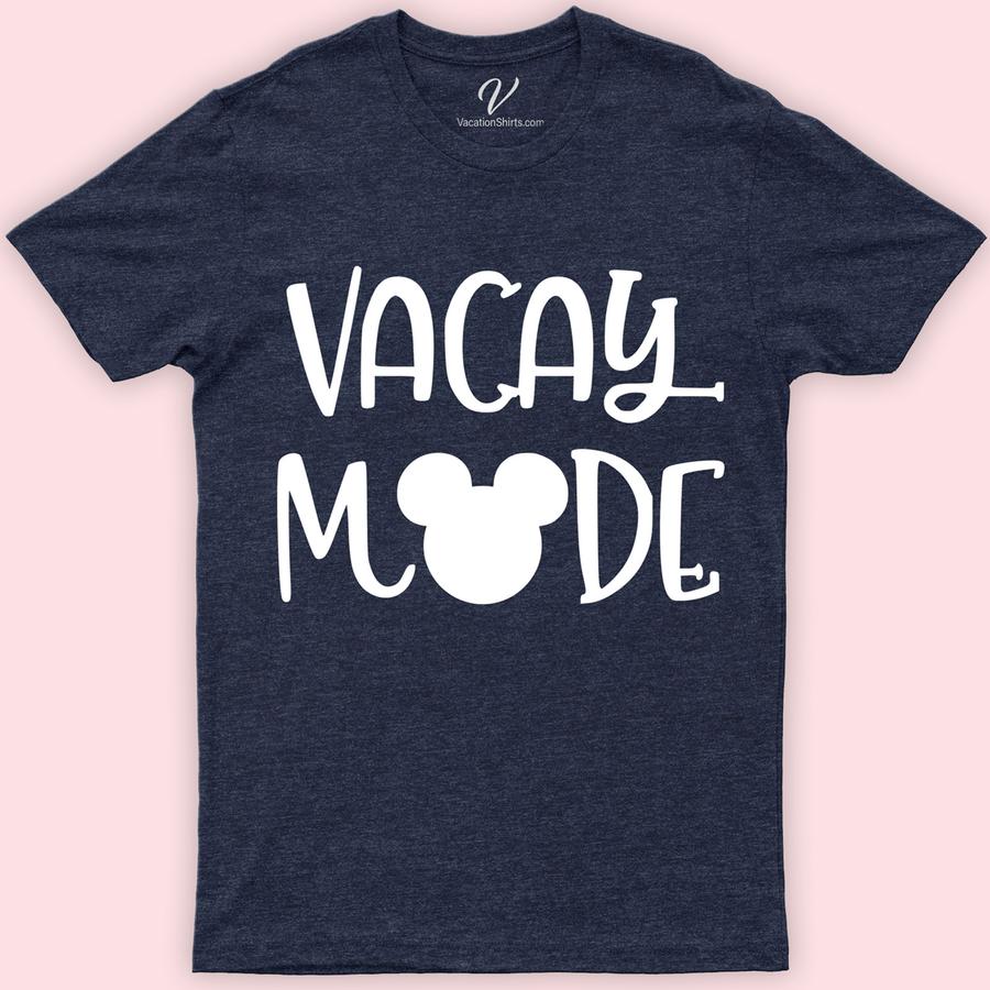 Vacay Mode Shirt Disney Vacation Shirts Dive into relaxation with our Vacay Mode Shirt from VacationShirts.com! Perfect for tropical getaways, beach holidays, or cruising in style, this summer travel top blends humor with resort wear chic. Ideal for family vacations or matching group outfits, it's your go-to tee for embodying the essence of vacation relaxation.