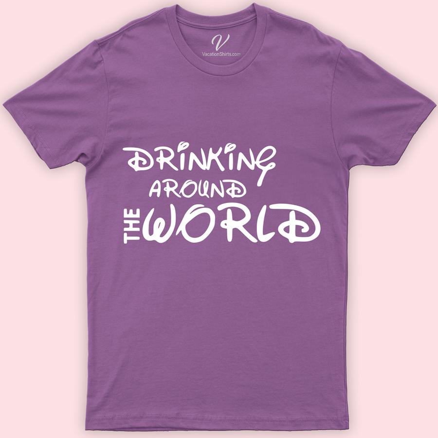 Drinking Around the World Disney Shirt Disney Vacation Shirts Embark on a magical bar crawl with our "Drinking Around the World Disney Shirt" from VacationShirts.com. Perfect for Epcot's International Food and Wine Festival or any Disney pub crawl, this tee celebrates Disney adulting in style. Showcasing vibrant designs of Epcot countries, it's the ultimate Disney vacation drinking outfit. Cheers to adventure!