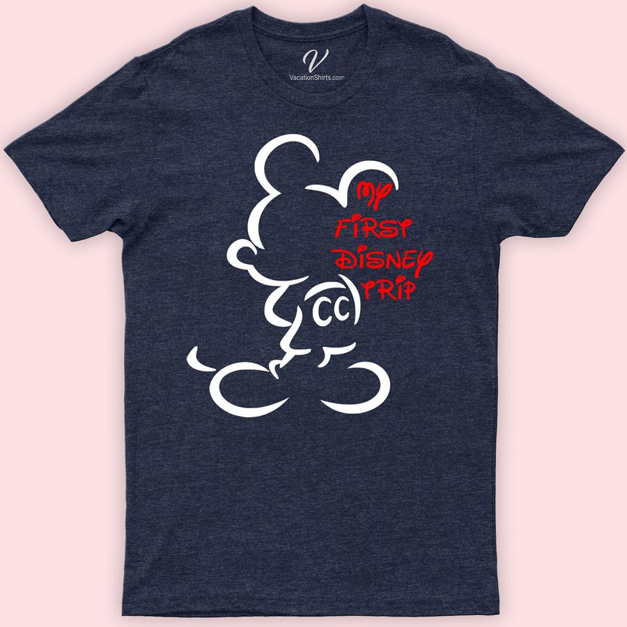 My First Disney Trip Shirt Disney Vacation Shirts Embark on a magical journey with our My First Disney Trip Shirt from VacationShirts.com! Perfect for Disney family vacations, these custom, personalized tees make your 2023 Disney trip unforgettable. Featuring matching designs for the whole family, our shirts celebrate first-timers and Disney bound adventurers alike. Capture the magic of the Magic Kingdom and cherish your kids' Disney vacation memories forever.