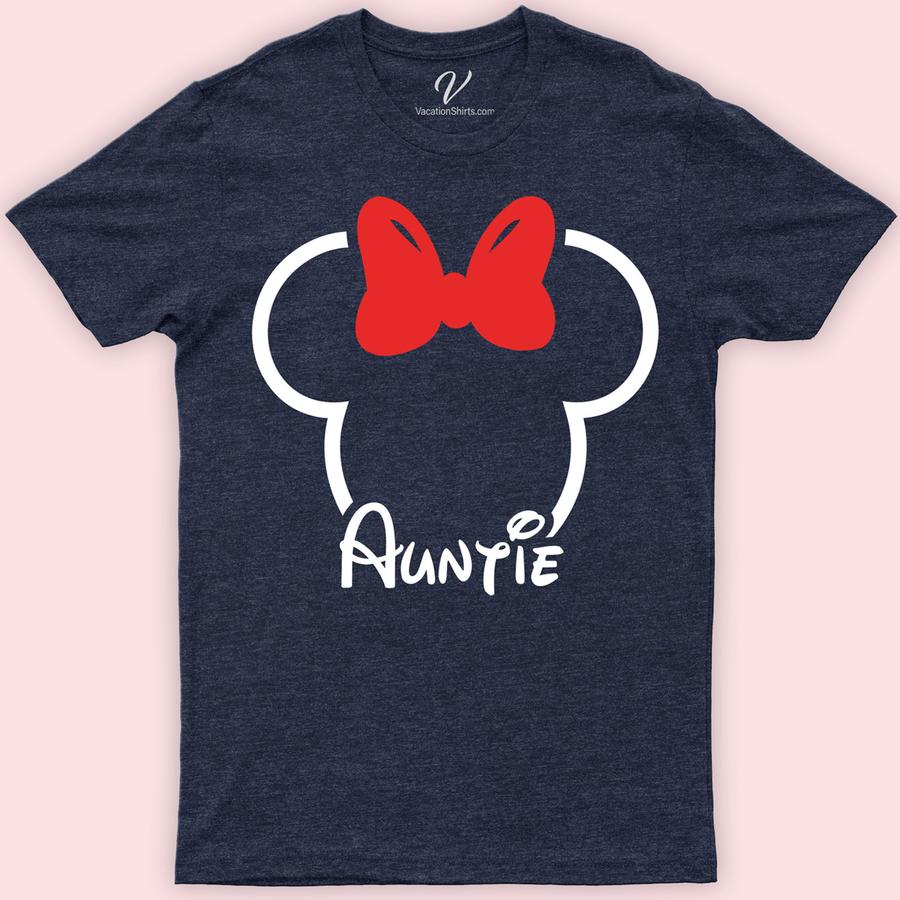 Disney Auntie Shirt Disney Vacation Shirts Embrace the magic with our Disney Auntie Shirt, the perfect addition to your Disney family shirts collection. Personalize this Auntie Disney tee for a unique touch, making it an essential for matching Disney shirts. Ideal for Disney vacations, our custom Disney Auntie tee enhances your Disney theme park experience. Be the standout aunt in your Disney outfit!