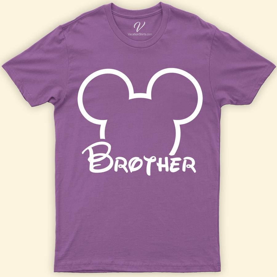 Disney Brother Shirt Disney Vacation Shirts Embrace the magic with our Disney Brother Shirt from VacationShirts.com! Perfect for Disney family trips, these matching Disney sibling tees add enchantment to every moment. Customize your Disney vacation with personalized, stylish Disney brother outfits. Ideal for creating unforgettable memories, our brother Disney apparel is a must-have for your next adventure!