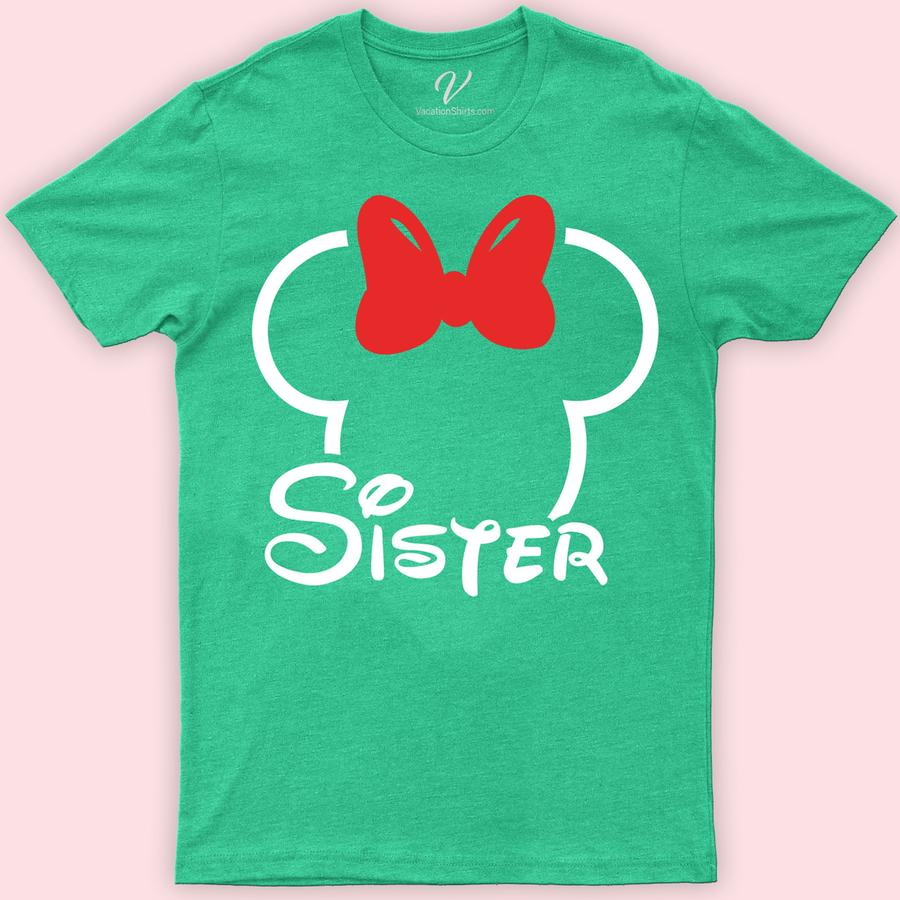 Disney Sister Shirt Disney Vacation Shirts Embrace the magic with our Disney Shirt from VacationShirts.com! Perfect for families, our custom Disney shirts feature personalized Disney apparel, matching Disney outfits, and beloved Disney character tops. Ideal for Disney park adventures or Disney-bound trips, these Disney vacation tees ensure your group shines in themed style. Make memories in our Disney trip clothing!