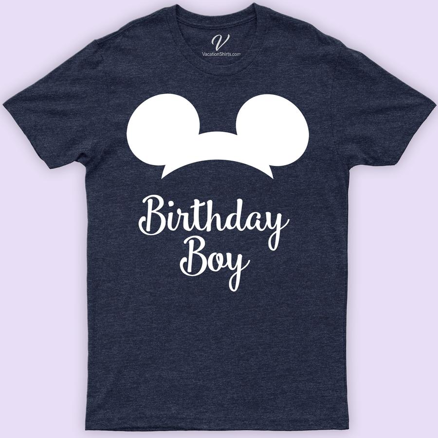Disney Birthday Boy Shirt Disney Vacation Shirts Celebrate in magical style with our Disney Birthday Boy Shirt! Featuring beloved Mickey Mouse, this custom Disney Birthday Tee is the perfect Boys Disney Party Outfit. Personalize it for an unforgettable Disney Birthday Outfit Boy experience. Ideal for toddlers to kids, make their day special with this enchanting Disney Character Birthday Shirt.