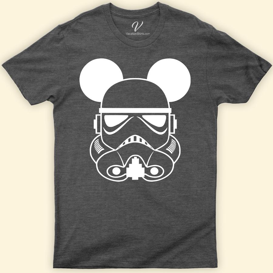 Mickey Stormtrooper Shirt Disney Vacation Shirts Unleash the force of fun with our Mickey Stormtrooper Shirt! This unique Disney Star Wars Apparel blends your favorite Mickey Mouse charm with the iconic Stormtrooper look. Perfect for fans of both worlds, this Mickey Stormtrooper Crossover Tee is a must-have piece of Disney Crossover Merchandise.