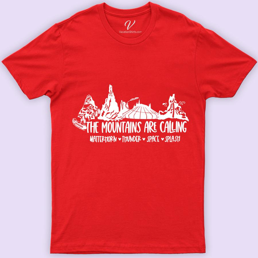 The Mountains are Calling Shirt Disney Vacation Shirts Discover the call of the wild with our "The Mountains are Calling" shirt from VacationShirts.com. Crafted for adventure enthusiasts, this eco-friendly outdoor wear merges style with sustainability. Featuring a captivating mountain graphic, it's the perfect addition to your hiking apparel and outdoor lifestyle clothing. Embrace nature and adventure in comfort!
