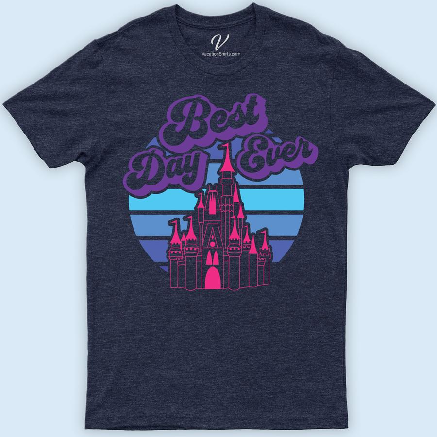 Disney Best Day Ever Castle Shirt Disney Vacation Shirts Experience the magic with our Disney Best Day Ever Castle Shirt from VacationShirts.com! Perfect for your Disney trip, this custom tee features the iconic Disney Princess Castle, making it a must-have for family matching Disney shirts. Embrace the enchantment of Magic Kingdom in style with our Disney Park Apparel.