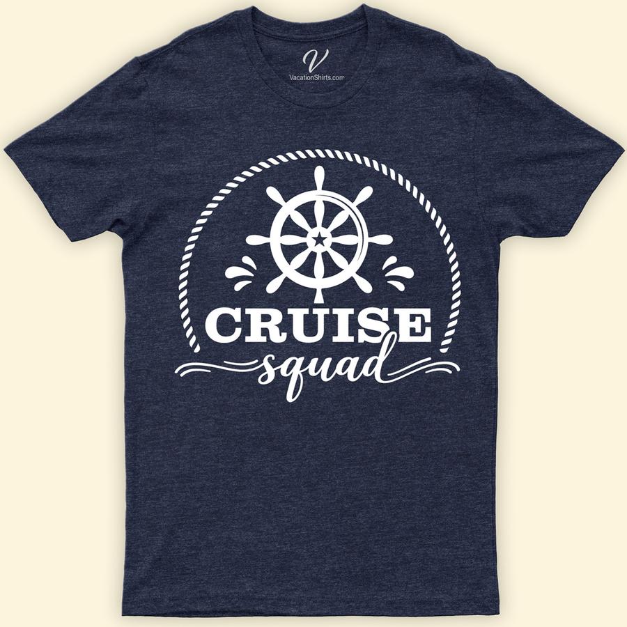 Squad Cruise Wheel Tee - VacationShirts.com Cruise Vacation Shirts Set sail in style with the Squad Cruise Wheel Tee from VacationShirts.com! Perfect for group cruises, this custom cruise t-shirt features a unique nautical design, making it ideal for family and squad matching. Personalize your cruise vacation apparel for an unforgettable tropical adventure. Embrace the sea in personalized, fashionable comfort!