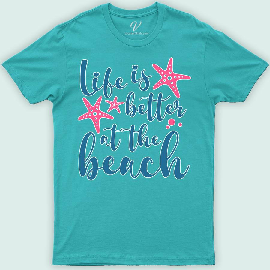 Life Is Better At the Beach Shirt Beach Vacation Shirts Embrace the essence of coastal living with our 'Life Is Better At the Beach' Shirt from VacationShirts.com. Crafted for beach lovers, this ocean-inspired clothing merges comfort with style. Perfect for any seaside adventure, it's the ultimate summer beachwear, blending surf style with tropical paradise vibes. Make every day a vacation!