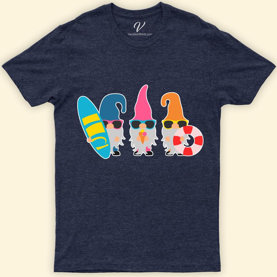 Beach Gnomes Vacation Shirt Beach Vacation Shirts Dive into summer fun with our Beach Gnomes Vacation Shirt! Perfect for beach parties and tropical getaways, this unique gnome-themed beachwear combines humor and style. Featuring vibrant designs of gnomes enjoying the sun, it's the ultimate addition to your vacation gnome apparel and casual gnome shirts collection.