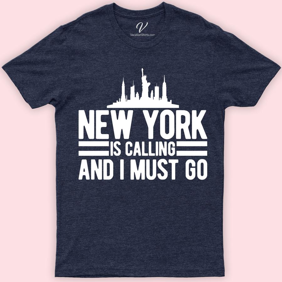New York is Calling Shirt New York Vacation Shirts Discover the essence of the Big Apple with our "New York is Calling Shirt" from VacationShirts.com. This chic New York Fashion Top, featuring the iconic skyline and Empire State, is the perfect NYC Souvenir Shirt. Embrace your love for NY in style, whether you're a traveler or a city enthusiast.