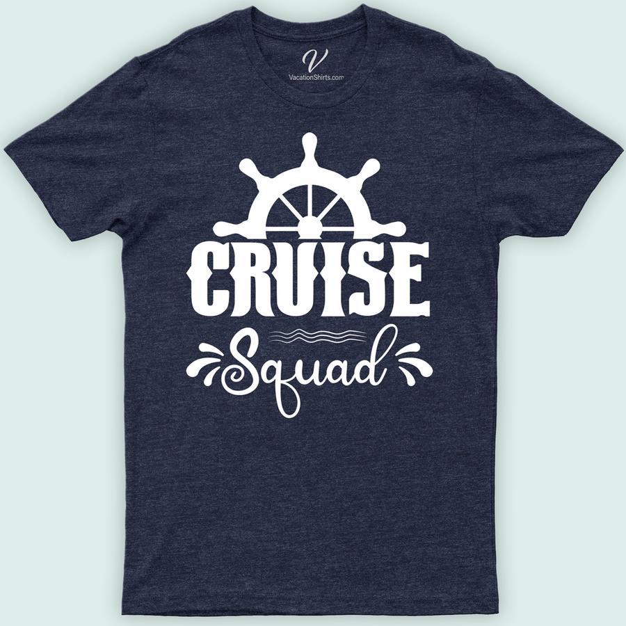 Cruise Squad Cruise Vacation T-Shirt Cruise Vacation Shirts Set sail in style with our Cruise Squad Cruise Vacation T-Shirt from VacationShirts.com! Perfect for groups, this custom tee blends nautical themes with tropical vibes, making it ideal for family cruises or cruise parties. Stand out on deck with matching cruise shirts that celebrate your squad's adventure at sea!