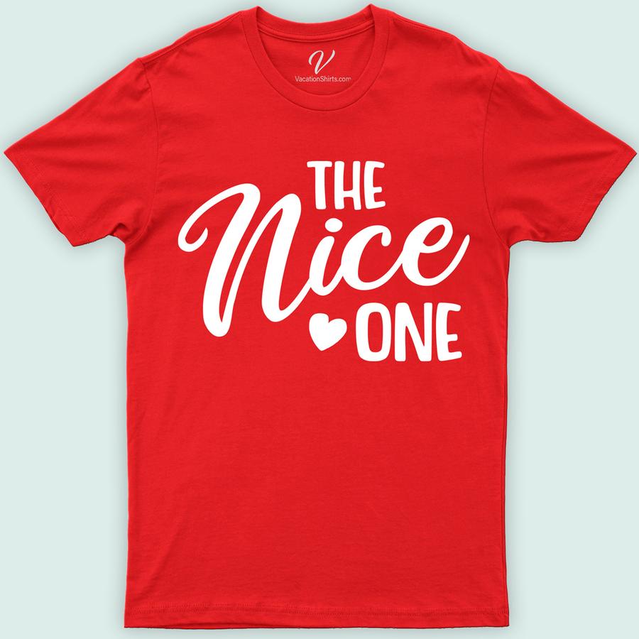 The Nice One Wedding Shirt Wedding Vacation Shirts Elevate your wedding day with The Nice One Wedding Shirt from VacationShirts.com. This bespoke, luxury wedding shirt is tailored for the groom and bridal party, offering elegant groom attire and matching wedding shirts. Customize for a unique touch, ensuring personalized wedding apparel that stands out. Perfect for unforgettable, stylish celebrations.