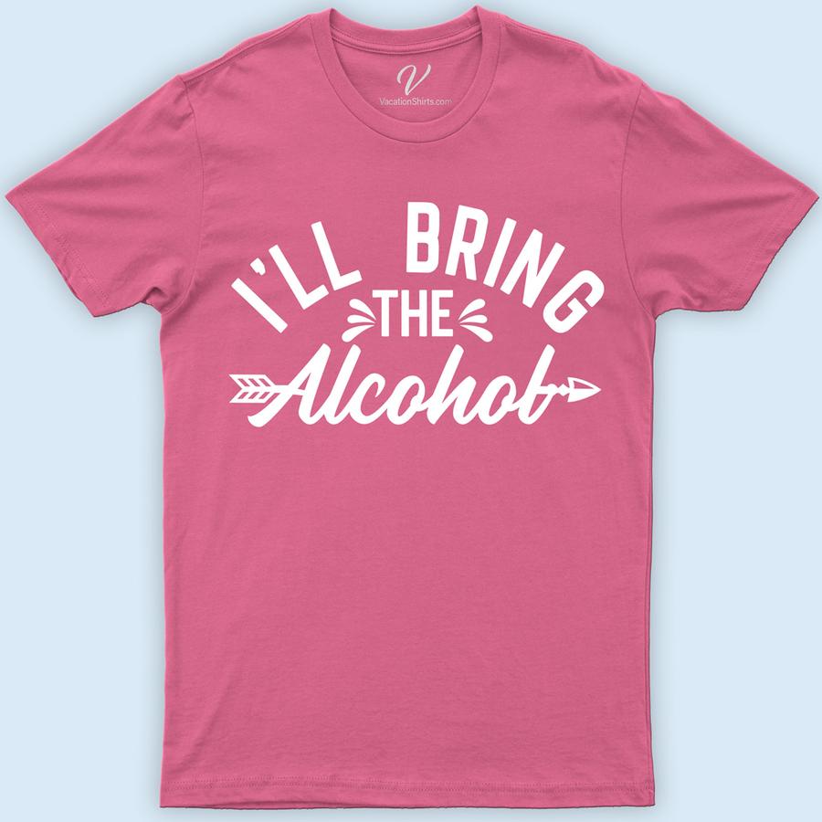 I'll Bring the Alcohol Wedding Shirt Wedding Vacation Shirts Make your wedding celebration unforgettable with our 'I'll Bring the Alcohol' Wedding Shirt from VacationShirts.com. Perfect for bachelor and bachelorette parties, this funny, custom shirt adds a splash of fun to your bridal party. Personalize for groomsmen or bridesmaids, ensuring every sip and laugh is remembered. Grab yours now!