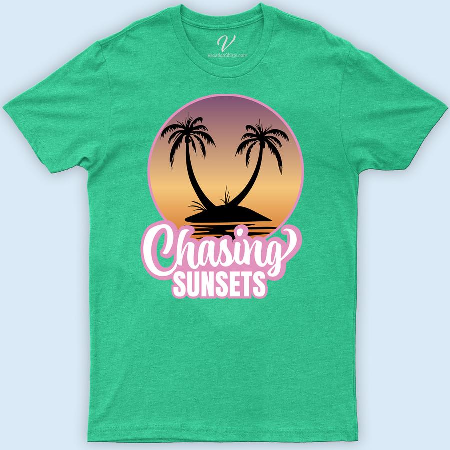 Chasing Sunsets Cruise Shirt Classic Cruise Vacation Shirts Set sail in style with our Chasing Sunsets Cruise Shirt from VacationShirts.com. Perfect for any sea adventure, this top combines the essence of tropical cruise shirts and nautical sunset tees. Embrace beach vacation vibes with our maritime sunset design, making it the ultimate piece in sunset sailing apparel. Dive into coastal cruise fashion!