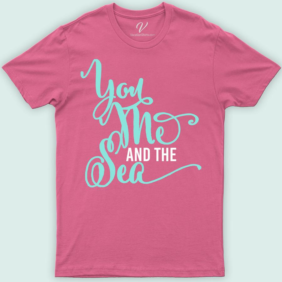 You Me and the Sea Shirt Couples Cruise Shirts Dive into style with the "You Me and the Sea Shirt" from VacationShirts.com. This ocean-inspired t-shirt, featuring a captivating sailor motif, embodies the essence of maritime fashion. Perfect for beachwear or coastal style enthusiasts, it's a must-have for those who adore sea life apparel and aquatic-themed outfits.