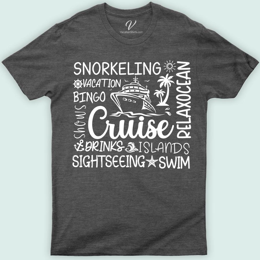 Fun Cruise Adventure Tee - VacationShirts.com Cruise Vacation Shirts Set sail in style with VacationShirts.com's Fun Cruise Adventure Tee! Perfect for families, our tropical cruise t-shirts offer personalized options to match your crew. From nautical vacation shirts to fun cruise tees, our adventure cruise apparel is the ultimate choice for your sea voyage. Make memories in matching cruise outfits!