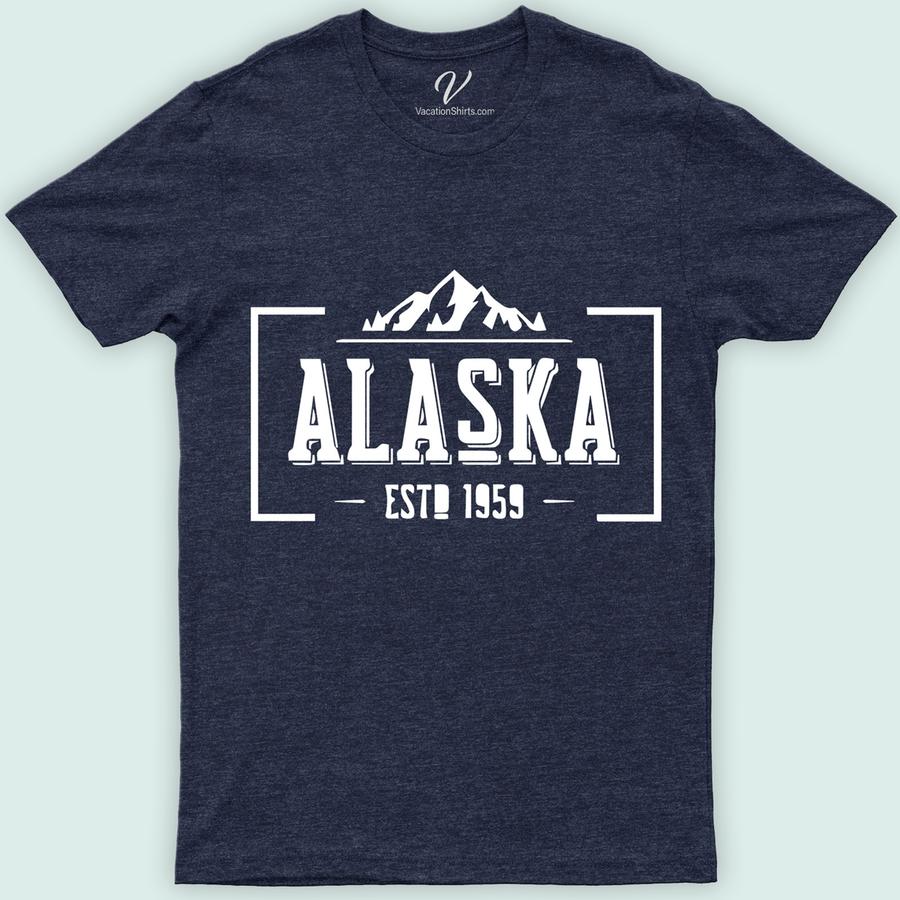 Alaska Retro Font Tee Alaska Vacation Shirts Discover the charm of the Last Frontier with our Alaska Retro Font Tee. This vintage-style Alaska apparel features captivating typography and retro Alaskan graphics, making it the perfect souvenir or vacation shirt. Embrace old-school vibes and showcase your love for Alaska in this unique, high-quality graphic tee.