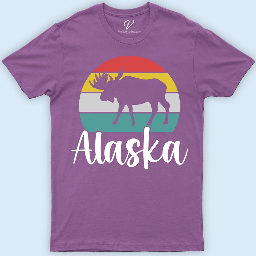Alaska Moose Calligraphy Tee Alaska Vacation Shirts Discover the allure of the wild with our Alaska Moose Calligraphy Tee. Featuring unique moose artwork in stunning calligraphy design, this T-shirt blends rustic wildlife fashion with nature-inspired elegance. Perfect for outdoor adventures or casual wear, it's a must-have for enthusiasts of Alaskan wildlife and calligraphy animal shirts.