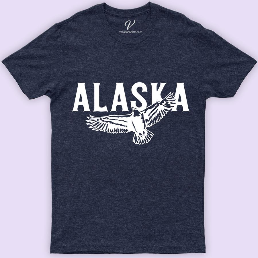 Alaska Falcon Eagle Tee Alaska Vacation Shirts Discover the wild spirit of Alaska with our Falcon Eagle Tee from VacationShirts.com. Featuring stunning eagle and falcon graphics, this nature-inspired clothing merges wildlife conservation with outdoor adventure. Perfect for bird of prey enthusiasts, our Alaskan eagle t-shirt embodies the essence of falcon-themed clothing. Embrace your love for the great outdoors!