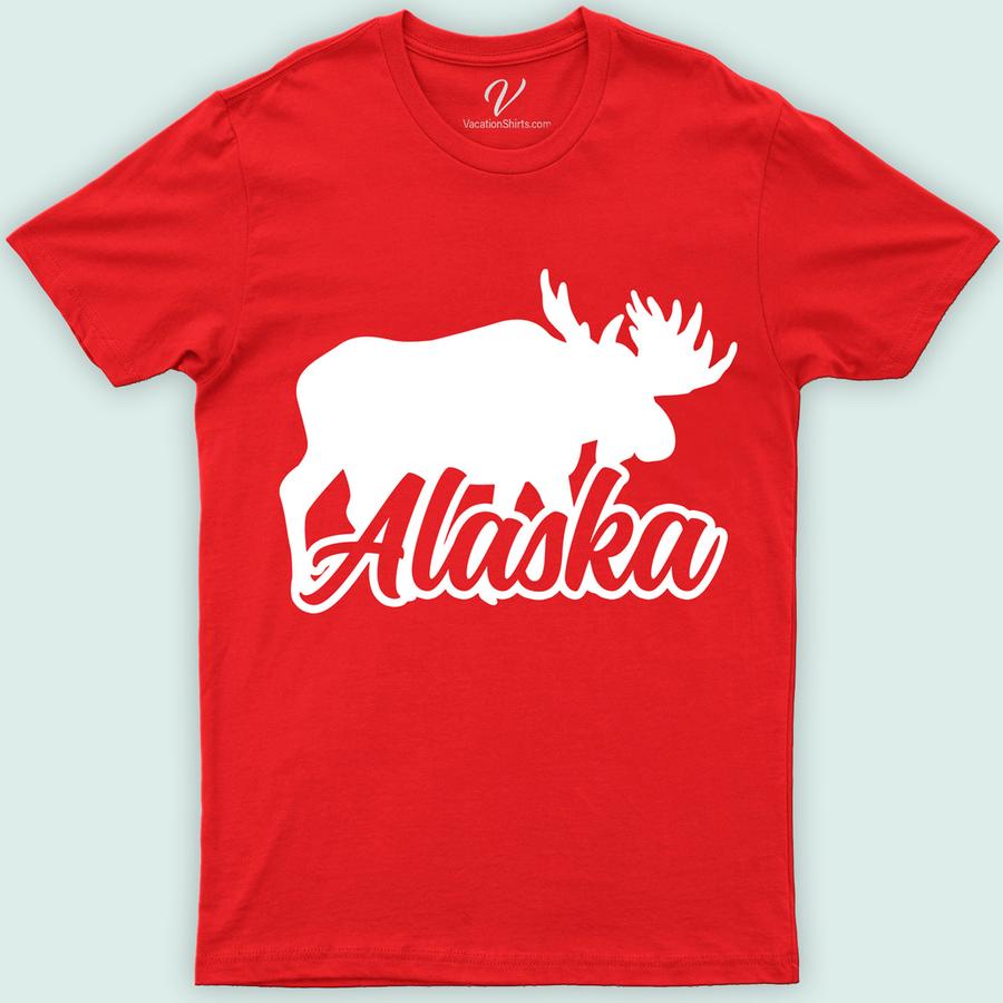 Alaska Moose Calligraphy Font Tee Alaska Vacation Shirts Discover the wild with our Alaska Moose Calligraphy Font Tee from VacationShirts.com. Featuring a stunning moose illustration in unique calligraphy, this tee embodies the spirit of Alaskan wilderness. Perfect for outdoor adventurers, it merges wildlife charm with rustic elegance. Embrace nature-inspired style with this essential piece of Alaska wildlife apparel.