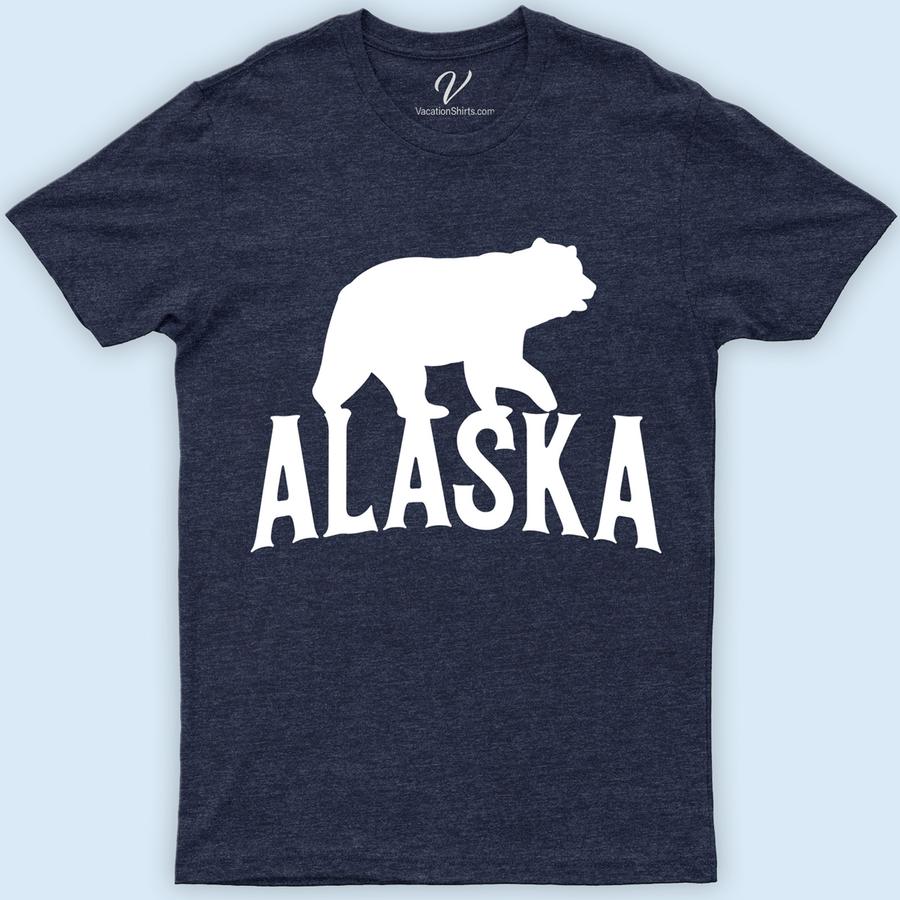 Alaska Bear Font Calligraphy Tee Alaska Vacation Shirts Discover the wild with our Alaska Bear Font Calligraphy Tee from VacationShirts.com. This unique bear print merges animal calligraphy art with nature-inspired clothing, embodying the spirit of outdoor adventures. Crafted from eco-friendly materials, our wildlife graphic tee is perfect for those who love wilderness-themed apparel with a touch of uniqueness.