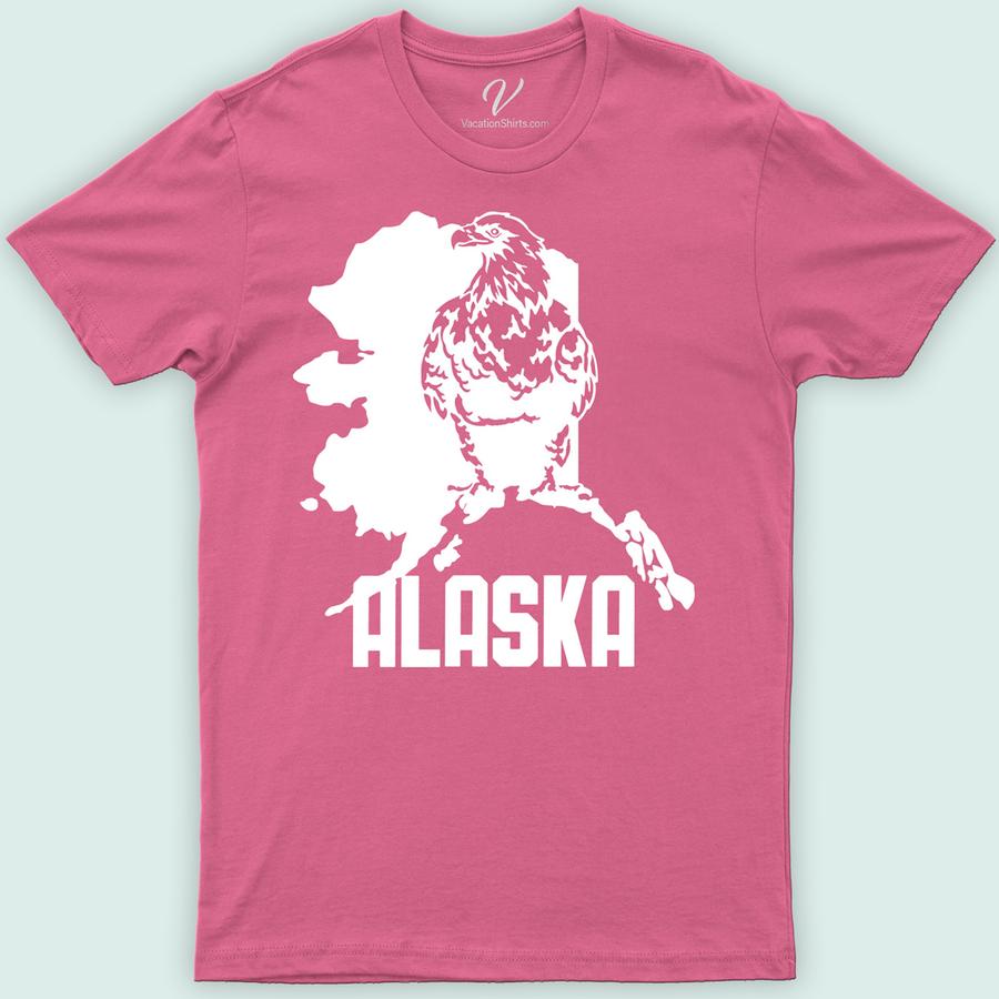 Alaska Bald Eagle Falcon Tee Alaska Vacation Shirts Discover the majestic allure of Alaska with our Bald Eagle Falcon Tee. Perfect for eagle lovers and outdoor adventurers, this wildlife T-shirt features a stunning eagle graphic, embodying the spirit of Alaska's wildlife. Crafted for nature-inspired clothing enthusiasts, it's a must-have addition to your bird of prey shirts collection.