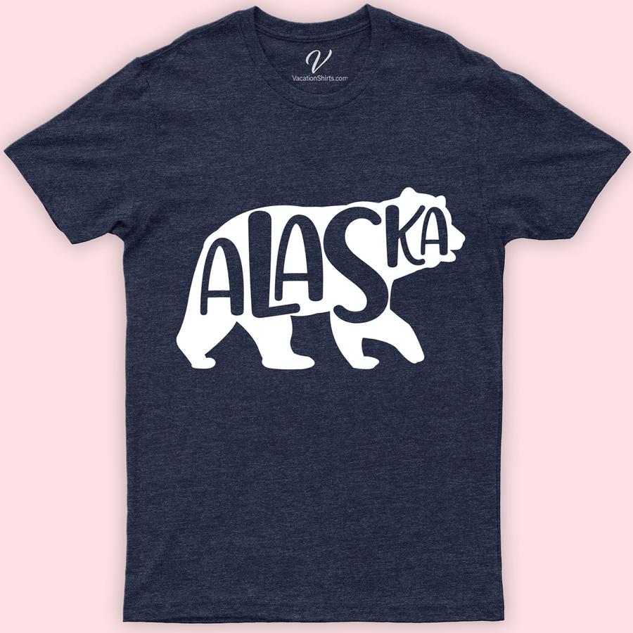 Alaska Calligraphy Bear Tee Alaska Vacation Shirts Discover the essence of the wild with our Alaska Calligraphy Bear Tee. This unique Alaska Bear T-shirt blends art and nature, featuring an exquisite calligraphy bear design. Perfect for wildlife enthusiasts, this bear graphic tee is a must-have Alaska souvenir, embodying the spirit of Alaska wildlife apparel. Embrace nature-inspired clothing today!