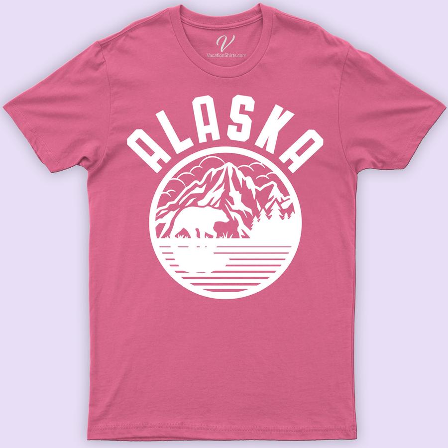 Alaska Nature Scene Bear Tee Alaska Vacation Shirts Discover the wild with our Alaska Nature Scene Bear Tee from VacationShirts.com. Crafted for nature lovers, this eco-friendly outdoor wear features a stunning bear graphic amidst Alaska's wilderness. Perfect for outdoor adventures, it's a must-have for those who cherish wildlife t-shirts and seek a memorable Alaska souvenir.