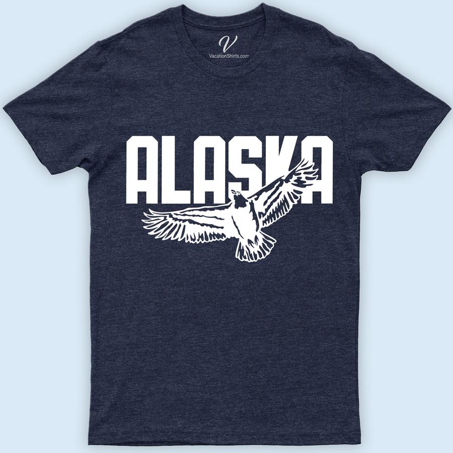 Alaska Bald Eagle Font Tee Alaska Vacation Shirts Discover the wild spirit of Alaska with our Bald Eagle Font Tee! Featuring a stunning eagle print, this T-shirt from VacationShirts.com embodies the essence of Alaskan wildlife. Perfect for outdoor adventures, bird watching, or showing your support for conservation, it's a must-have for any nature lover or American eagle enthusiast.