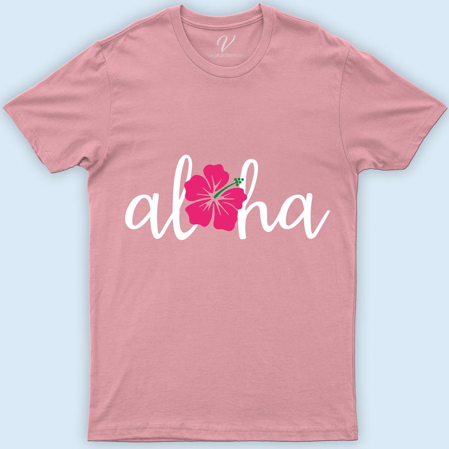 Aloha Hibiscus Flower Hawaii Tee Hawaii Vacation Shirts Embrace island vibes with our Aloha Hibiscus Flower Hawaii Tee! Crafted for the ultimate Hawaii vacation apparel, this tropical floral t-shirt features a stunning hibiscus pattern, embodying Hawaiian aloha spirit. Perfect as aloha beach tee or tropical island wear, it's a must-have in your Hawaiian print t-shirts collection.